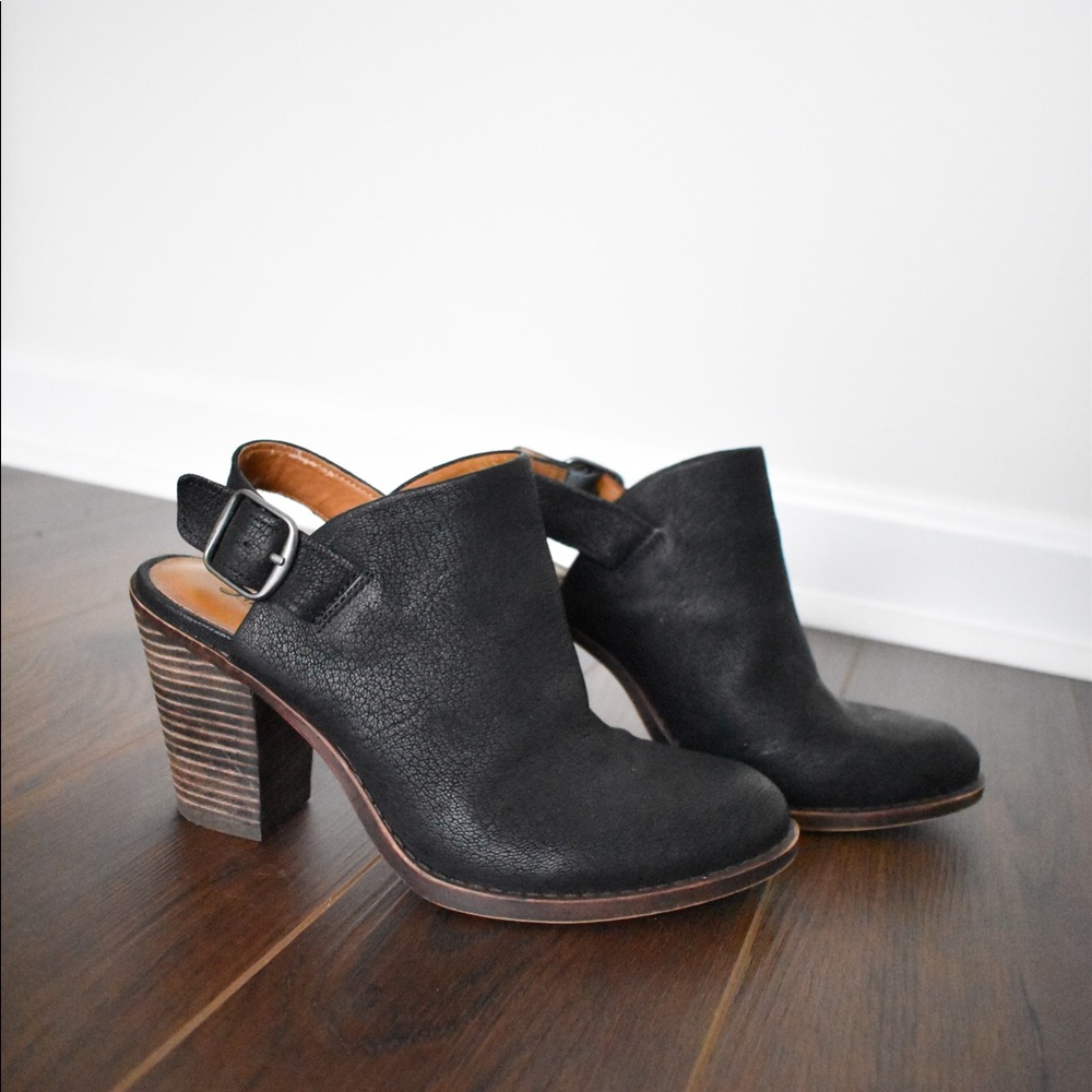Lucky Brand Black Heeled Mules Size 7M